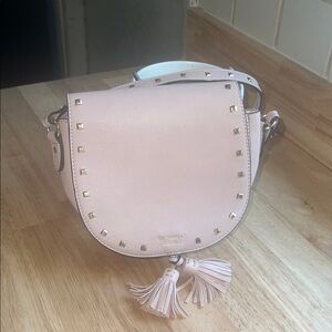 Victoria's Secret Light Pink Crossbody Bag with Gold Accents